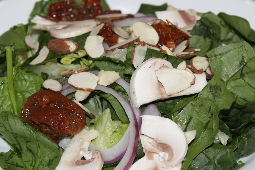 Spinach Salad with Walnut Maple Vinaigrette